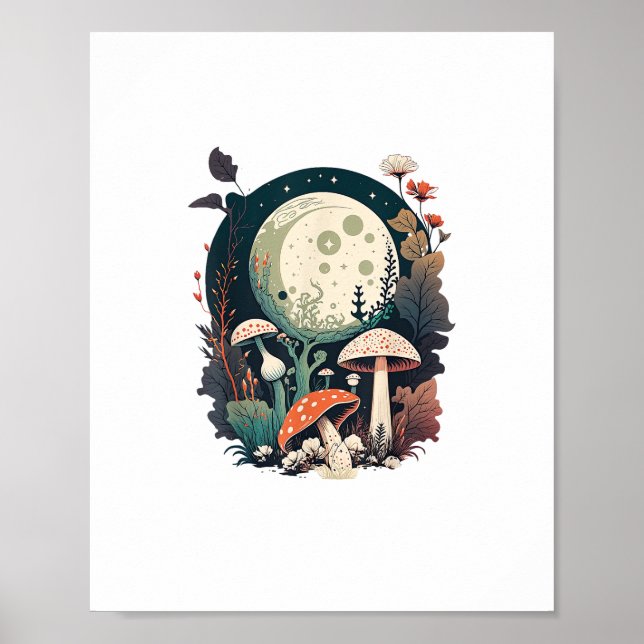 Affiche Création de champignon esthétique Goblincore et Co (Devant)