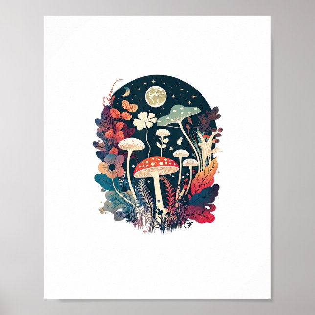 Affiche Création de champignons Aesthetic Goblincore et Co (Devant)