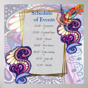 Affiche Création de doodle de fête Artiste joyeuse