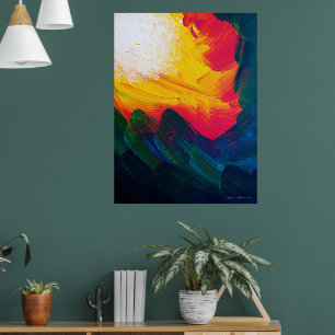 Affiche Création de la lumière v 3 - Abstraite peinture so