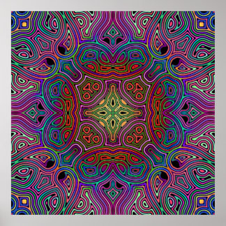 Affiche Création de mosaïque multicolore abstraite