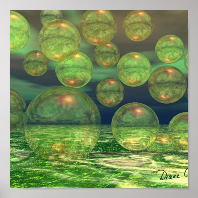 Affiche Création de printemps - Vert & Or Renouvellement (Devant)