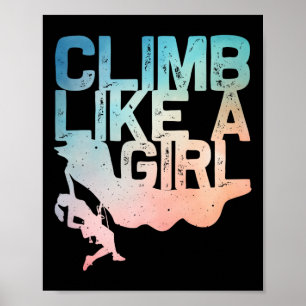 Affiche Création drôle d'escalade pour filles femmes enfan