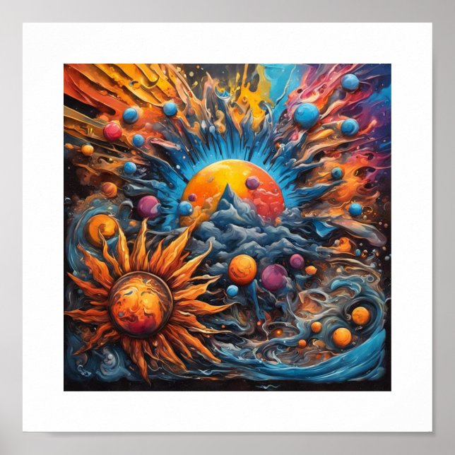 Affiche Création du système solaire (Devant)