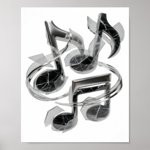 Affiche Création graphique ART ABSTRAIT Argent Frais