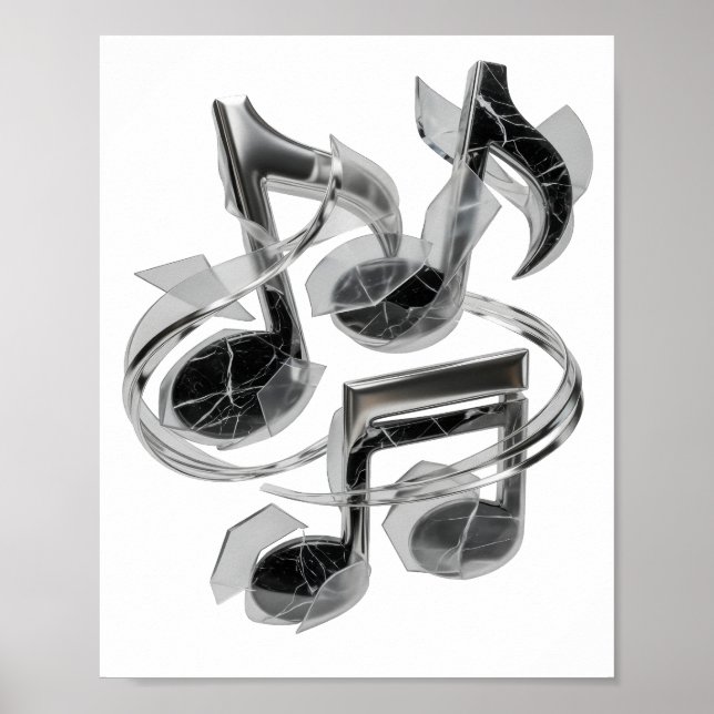 Affiche Création graphique ART ABSTRAIT Argent Frais (Devant)