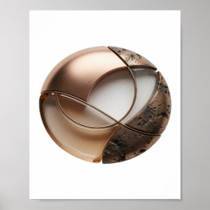 Affiche Création graphique ART ABSTRAIT Catchy Silver v2