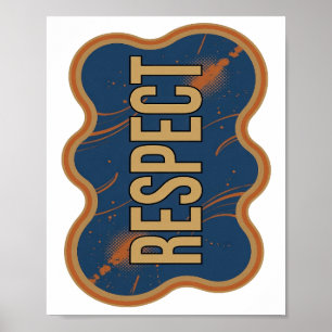 Affiche Création RESPECT en Or de Style