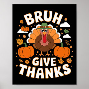 Affiche Créations de dindes de Thanksgiving hilarantes de 