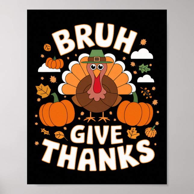 Affiche Créations de dindes de Thanksgiving hilarantes de  (Devant)