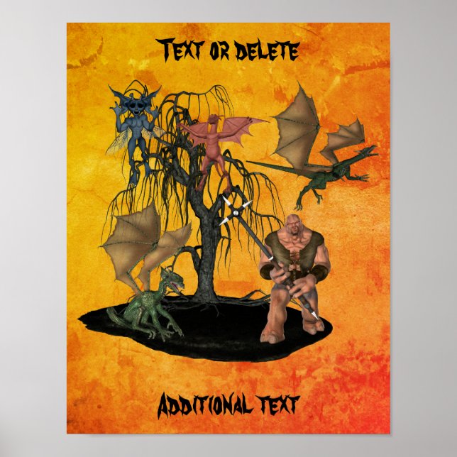 Affiche Créations Halloween Gobelin Personnalisées (Devant)