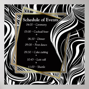 Affiche Creative Black and White Seamless Abstraction