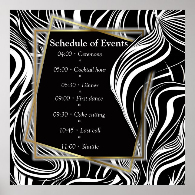 Affiche Creative Black and White Seamless Abstraction (Devant)