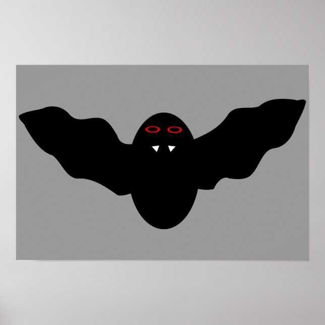 Affiche créative d'Halloween de chauve-souris vamp (Devant)