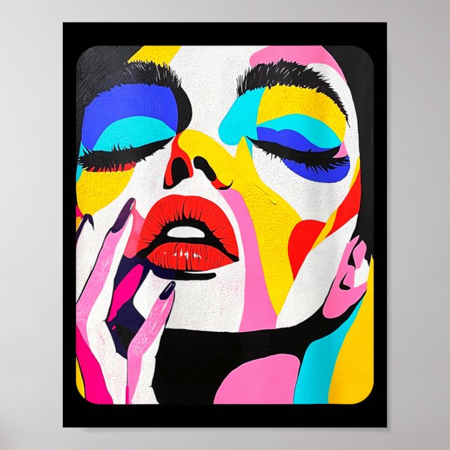 Affiche Créatrice de mode abstraite féminine féminine  (Devant)