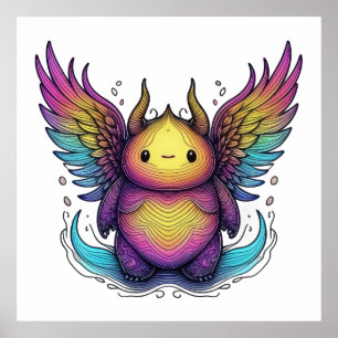 Affiche Créature à ailes rayonnantes