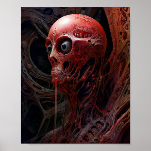 Affiche Créature Alien Sci-fi Horreur Art
