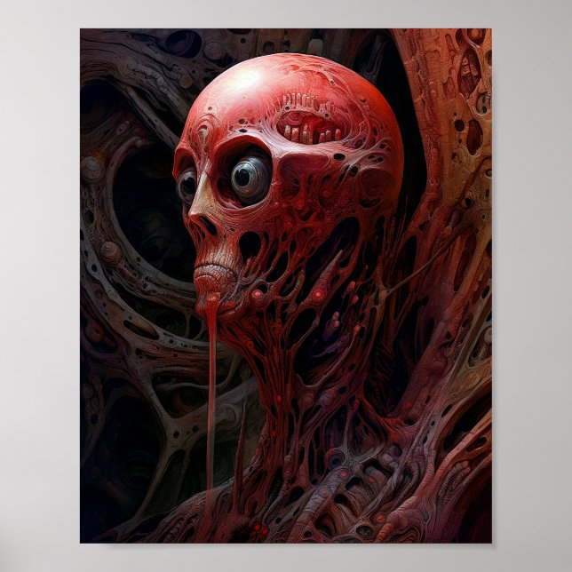 Affiche Créature Alien Sci-fi Horreur Art (Devant)