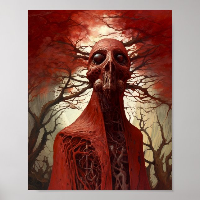 Affiche Créature Alien Sci-fi Horreur Art (Devant)