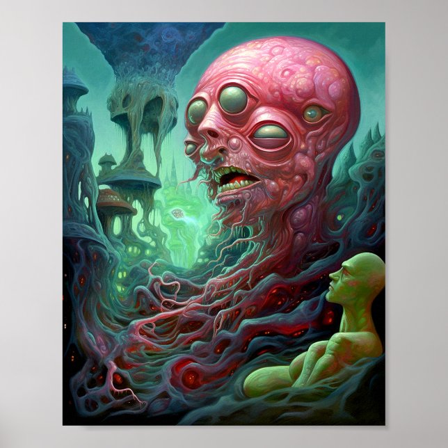 Affiche Créature Alien Surreal Horror Art (Devant)