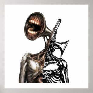 Affiche créature creepypasta de la tête de sirène