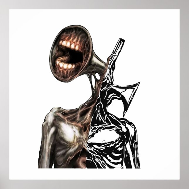 Affiche créature creepypasta de la tête de sirène (Devant)