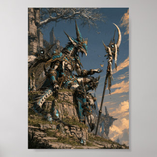Affiche Créature de shaman mystique de dark fantasy avec p