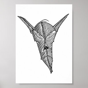 Affiche Créature extraterrestre maléfique – Illustration à