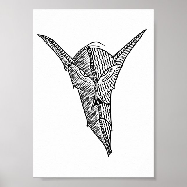 Affiche Créature extraterrestre maléfique – Illustration à (Devant)
