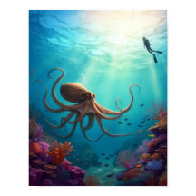 Créature marine repère un plongeur