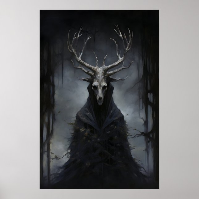 Affiche Créature Mystique Sombre Dark Academia, Sombre (Devant)