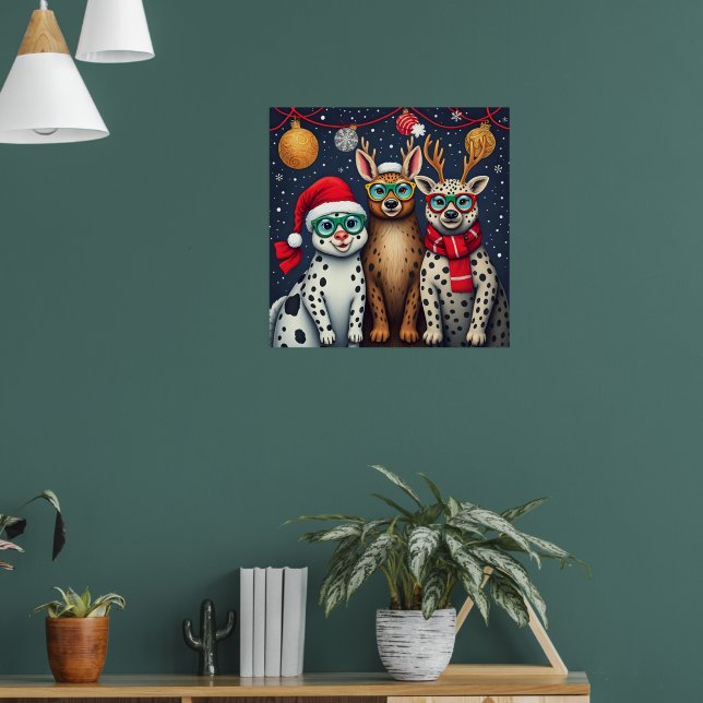 Affiche Créatures des Fêtes dans un Déguisement de Noël (Salon 1)