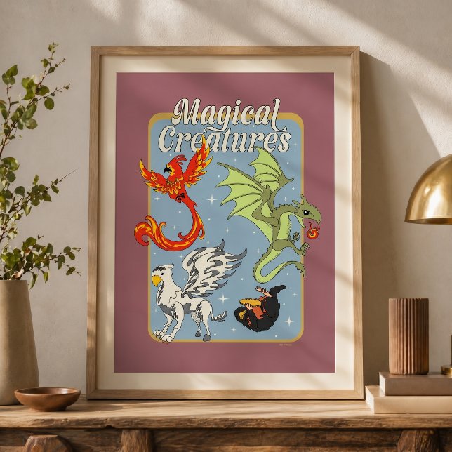 Affiche Créatures Magiques Graphisme Vintage (Créateur téléchargé)