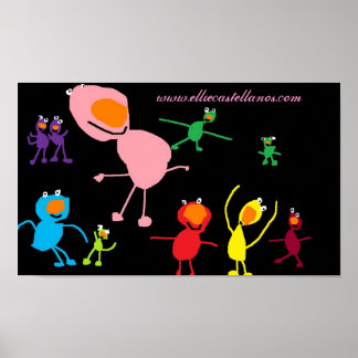 Affiche créatures nocturnes, www.elliecastellanos.com