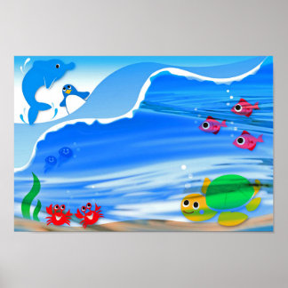 Affiche Créatures sous-marines