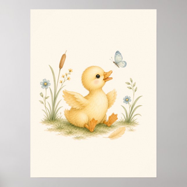 Affiche Crèche Canard Heureux (Devant)