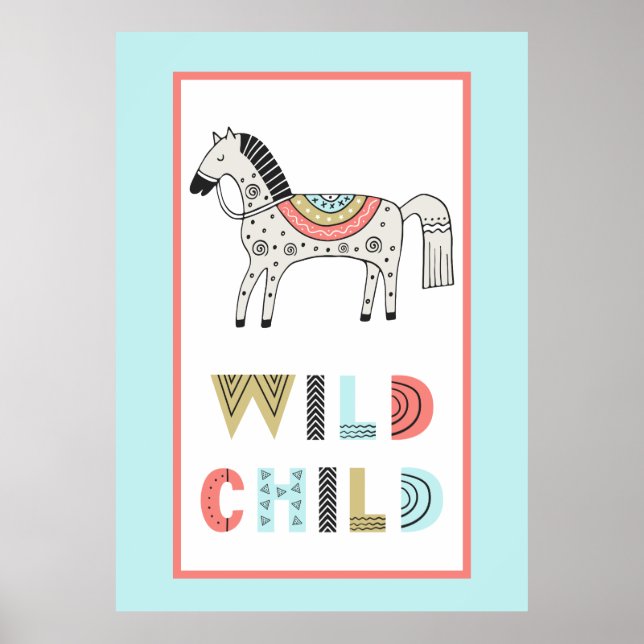 Affiche Crèche de cheval scandinave Wild Child (Devant)