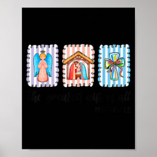 Affiche Crèche de Noël chrétienne Jésus Foi Croyance