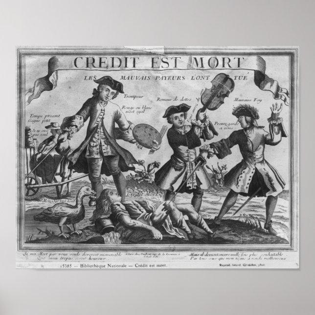 Affiche Credit is dead, the bad debtors have killed it' (Devant)