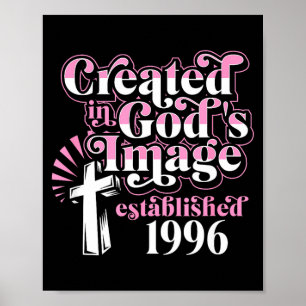 Affiche Créé à l'image de Dieu établi 1996 chrétien