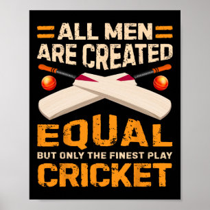 Affiche Créé pour jouer au cricket - Joli citation de cric