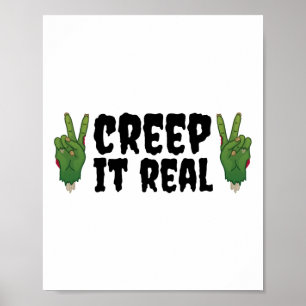 Affiche Creep It Real Zombie main Zombie Halloween Zombie