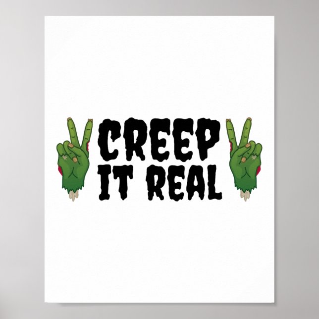 Affiche Creep It Real Zombie main Zombie Halloween Zombie (Devant)