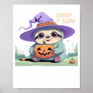 Affiche Creep It Slow – Chemise Halloween de paresseux mig