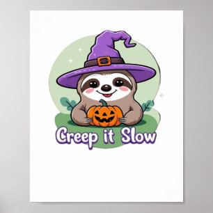 Affiche Creep It Slow - Jolie chemise Halloween avec Pu