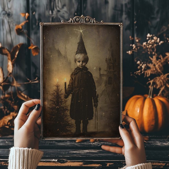 Affiche Creepmas Éffrayant gothique Vintage garçon (Créateur téléchargé)