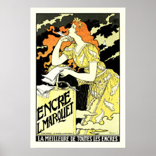 Affiche CRÉER L MARQUET Eugene Grasset Art Nouveau Vintage