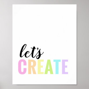 Affiche Créer Playroom Pastel Rainbow