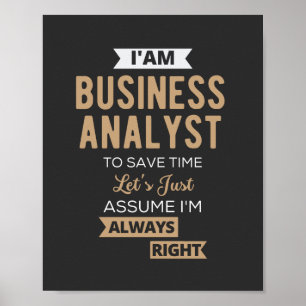 Affiche créer un analyste d'entreprise pour gagner du temp