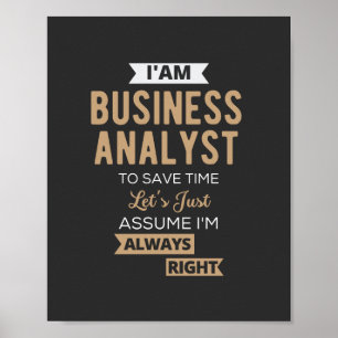 Affiche créer un analyste d'entreprise pour gagner du temp